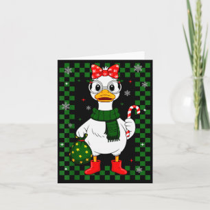 Christmas Candy Cane Goose Matching Couple Xmas Bo Card