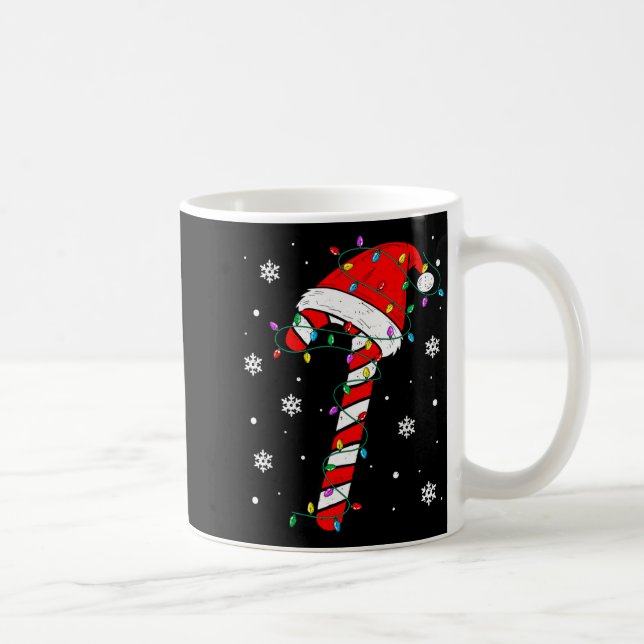 Christmas Candy Cane Hat Santa Xmas Holiday Toddle Coffee Mug (Right)