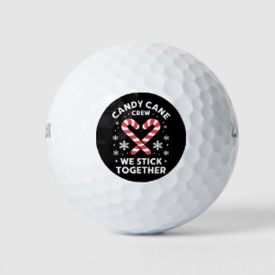 Christmas Candy Cane Heart We Stick Together  Golf Balls