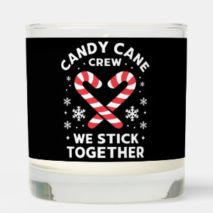Christmas Candy Cane Heart We Stick Together Scented Candle