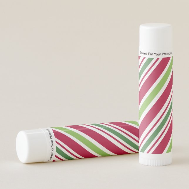 Christmas Candy Cane Holiday Lip Balm Gift (Front)