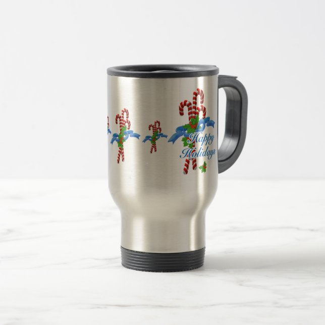 Christmas Candy Cane Holiday Thermal Cup (Front Right)