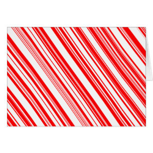 Christmas Candy Cane Holidays Red White Stripes Cards