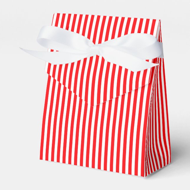 Christmas Candy Cane in Christmas Red Favor Boxes (Front Side)