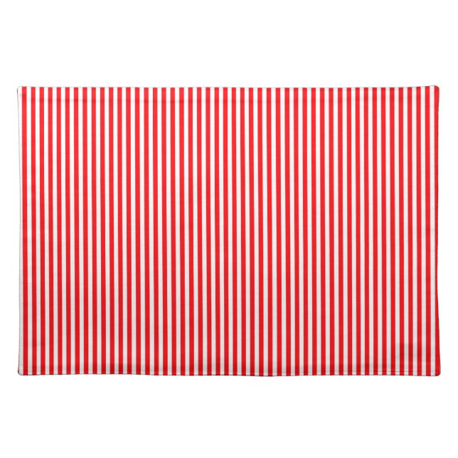 Christmas Candy Cane in Christmas Red Placemat (Front)