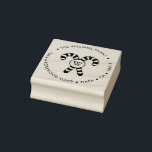 Christmas Candy Cane Monogrammed Return Address Rubber Stamp<br><div class="desc">Christmas Candy Cane Monogrammed Return Address Rubber Stamp.</div>