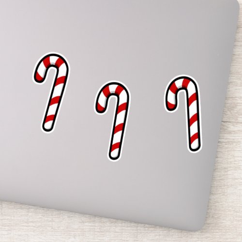 Christmas candy cane on sticker