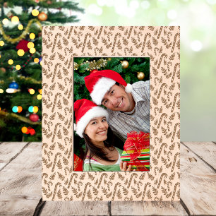 Christmas Candy Cane Pattern 5x7 Engraved Frames