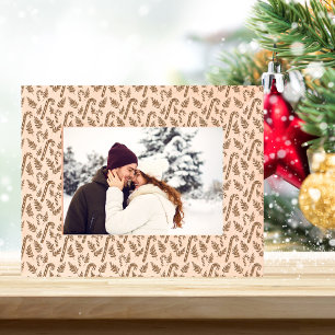 Christmas Candy Cane Pattern 7x5 Engraved Frames