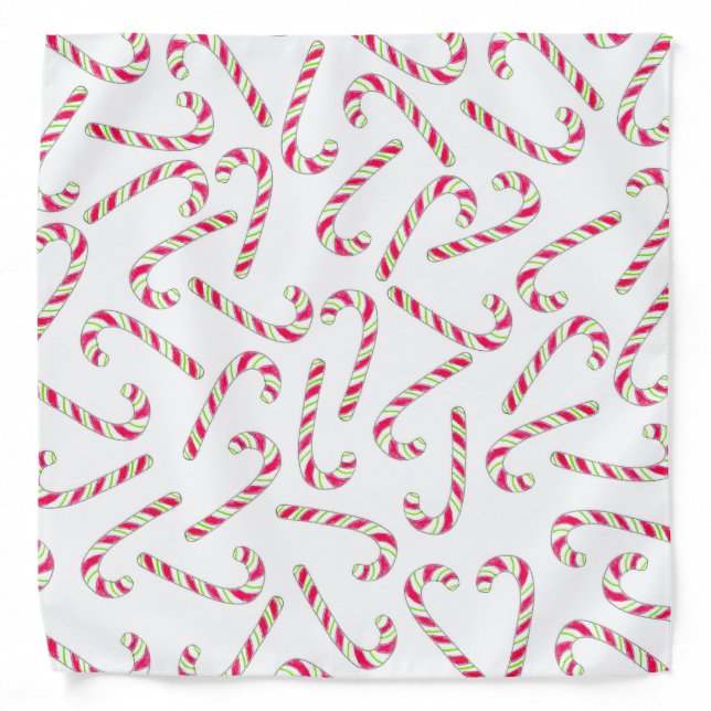 Christmas candy cane pattern bandana (Front)