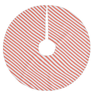 Christmas Candy Cane Pattern Brushed Polyester Tree Skirt