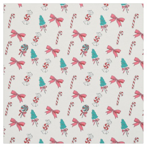 Christmas Candy Cane Pattern Fabric 