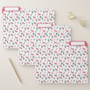 Christmas Candy Cane Pattern File Folder