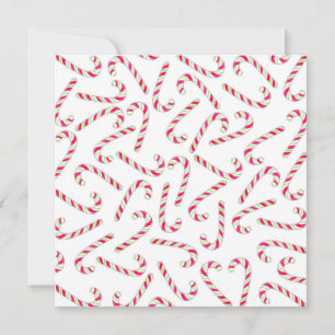 Christmas candy cane pattern holiday card