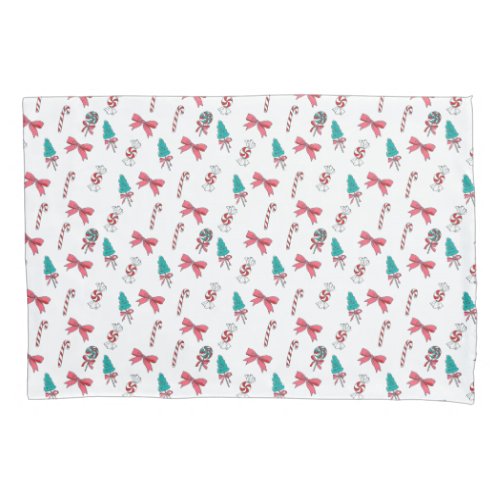 Christmas Candy Cane Pattern Pillow Case