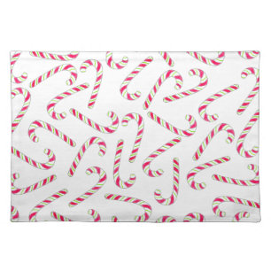 Christmas candy cane pattern placemat