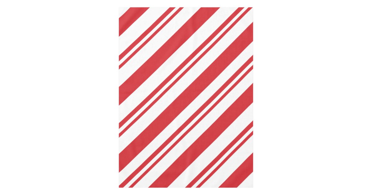 Christmas candy cane pattern tablecloth | Zazzle