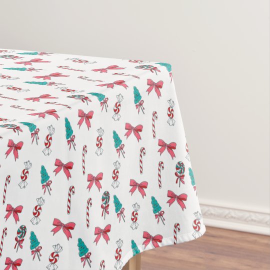 Christmas Candy Cane Pattern Tablecloth | Zazzle.com