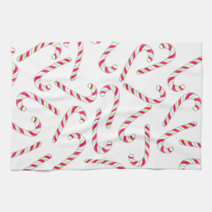 Christmas candy cane pattern towel
