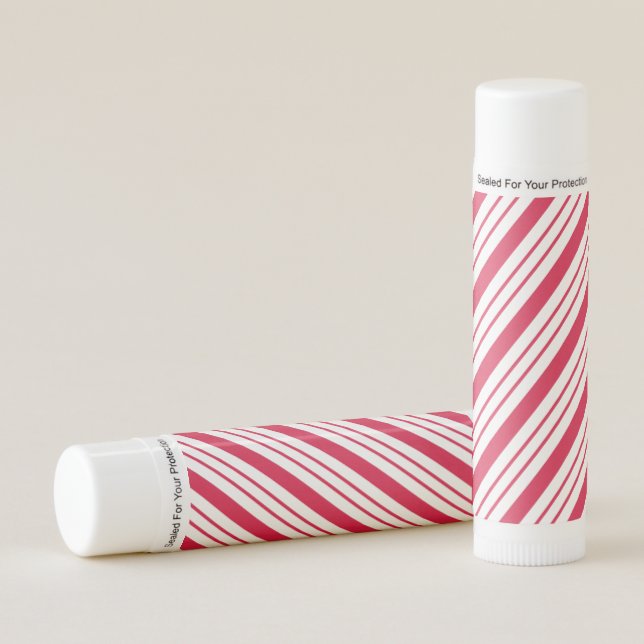 Christmas Candy Cane Peppermint Lip Balm Gift (Front)