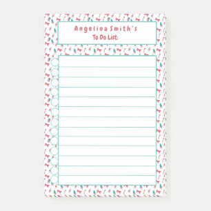 Christmas Candy Cane Personalized To Do List Post-it Notes