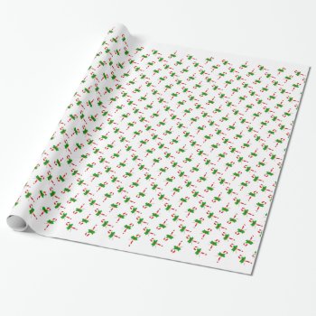 Christmas Candy Cane - Red Wrapping Paper by HolidaysShoppe at Zazzle