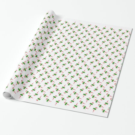 Christmas Candy Cane - Red Wrapping Paper