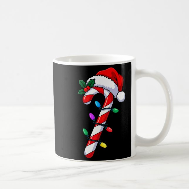 Christmas Candy Cane Santa Xmas  Coffee Mug (Right)