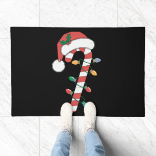Christmas Candy Cane Santa Xmas Kids  Doormat
