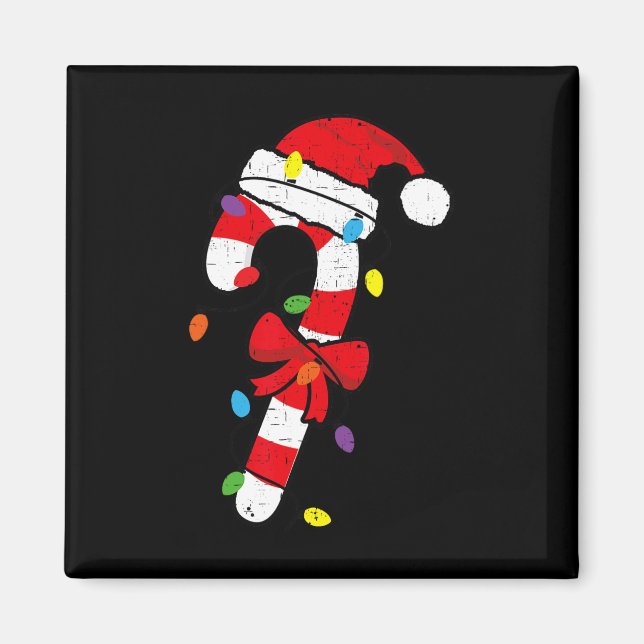 Christmas Candy Cane Santa Xmas Kids Toddler Youth Magnet (Front)