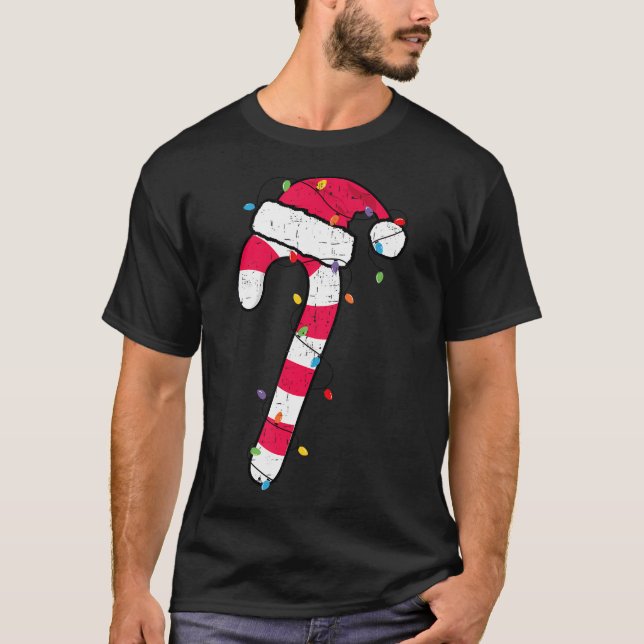 Christmas Candy Cane Santa Xmas Kids Toddler Youth T-Shirt (Front)