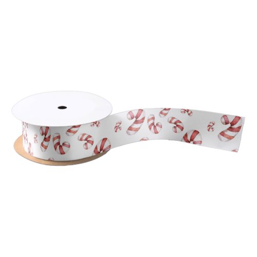 Christmas Candy Cane  Satin Ribbon