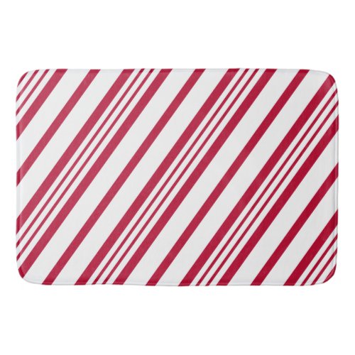 Christmas Candy Cane Stripe Bath Mat