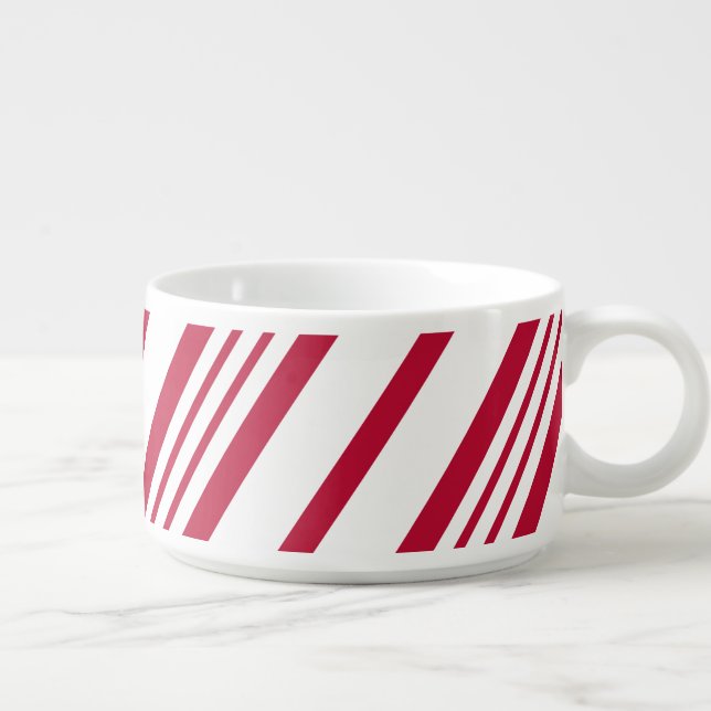 Christmas Candy Cane Stripe Bowl (Left)