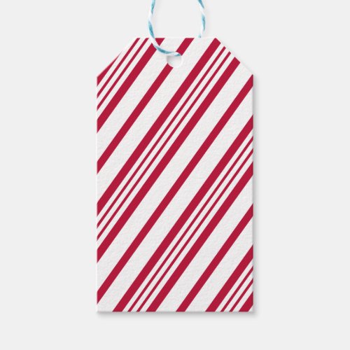 Christmas Candy Cane Stripe Gift Tags