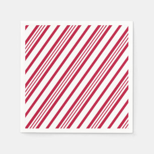 Christmas Candy Cane Stripe Napkins