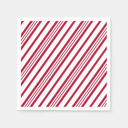Christmas Candy Cane Stripe Napkins