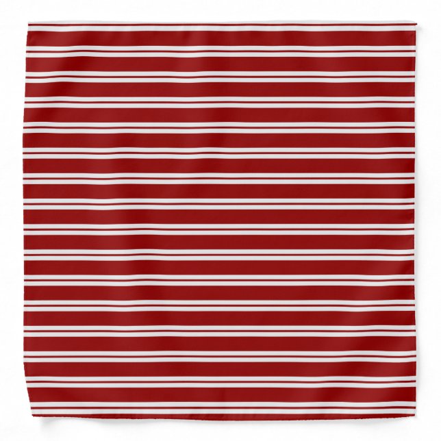 Christmas Candy Cane Stripes Dog Bandana (Front)