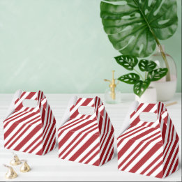 Christmas Candy Cane Stripes Favor Boxes