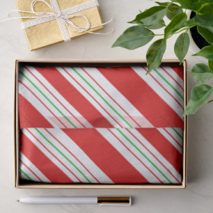 Christmas Candy Cane Stripes ID259 Tissue Paper