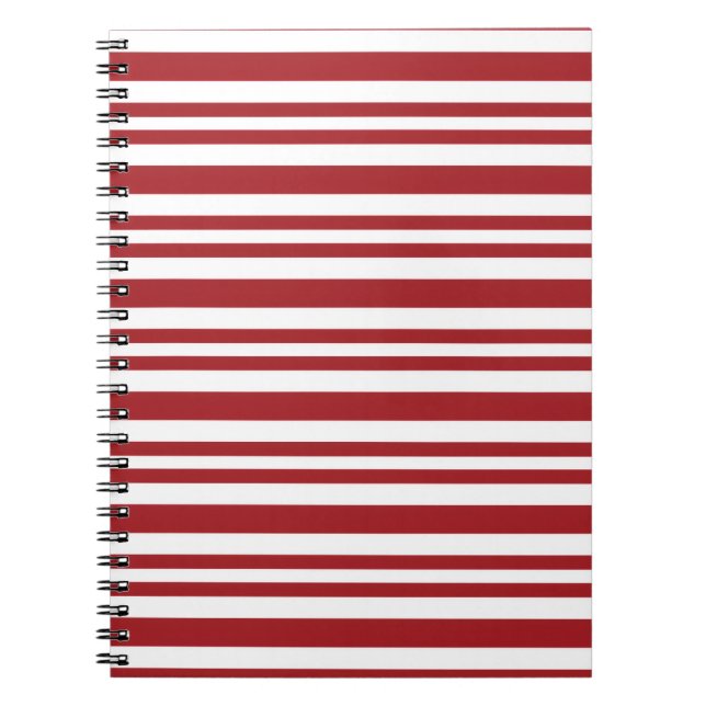 Christmas Candy Cane Stripes Notebook (Front)