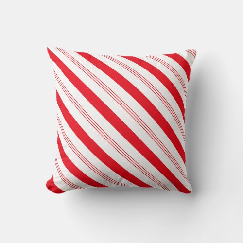 Christmas Candy Cane Stripes Pillow