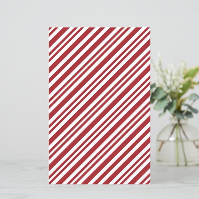 Christmas Candy Cane Stripes Scrapbook Paper (Standing Front)