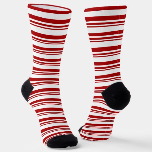 Christmas Candy Cane Stripes Socks