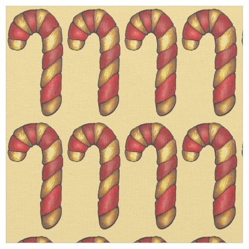 Christmas Candy Cane Sugar Cookie Holiday Baking Fabric