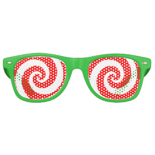 Christmas Candy Cane Swirl Sunglasses
