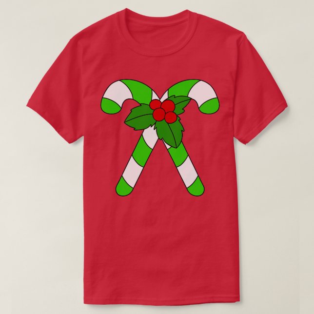Christmas Candy Cane TShirt (Design Front)