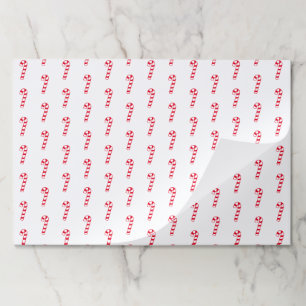 Christmas candy cane white red pattern placemats