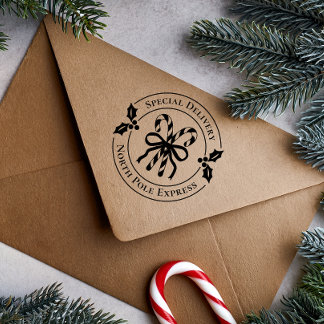 Christmas Candy Cane Wood Art Stamp