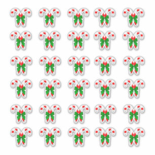 Christmas Candy Canes 30 per sheet Sticker